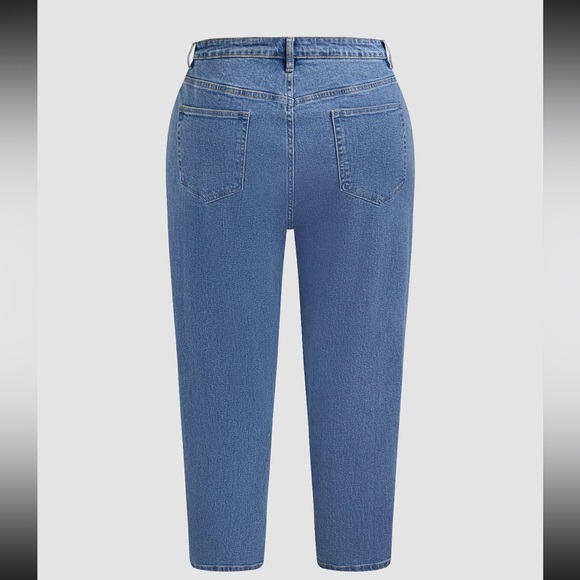 High Waist Tapered Jeans - Plus Size - Picture 2 of 8